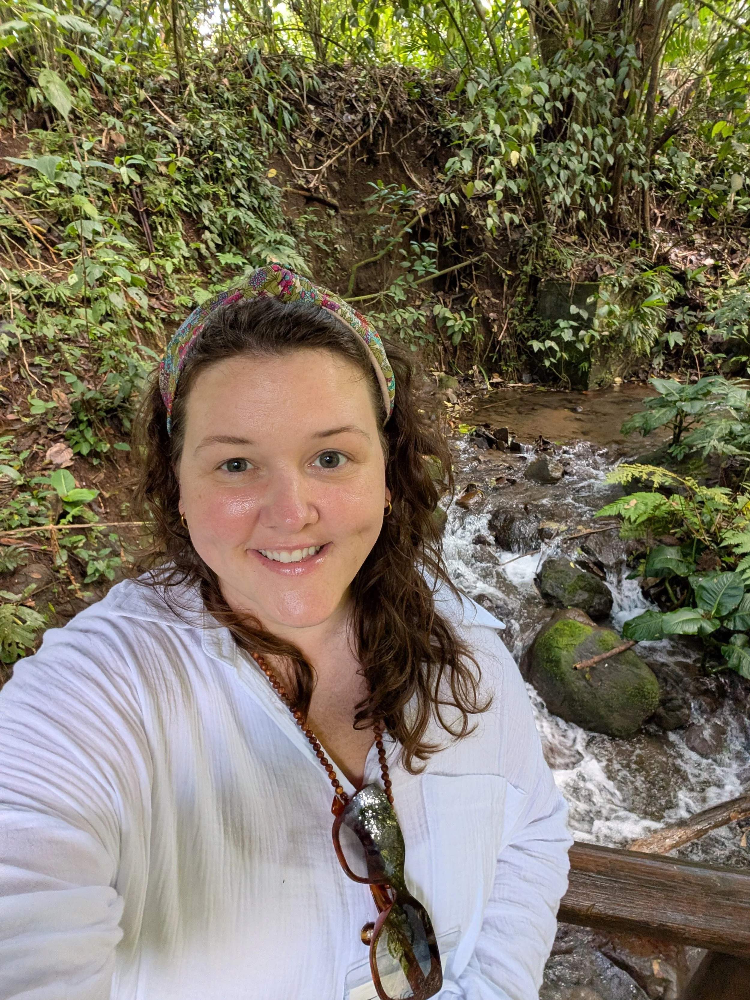 Jessica Good in Costa Rican rainforest on therapist retreat