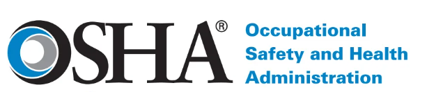OSHA logo with the full name 'Occupational Safety and Health Administration' in blue text