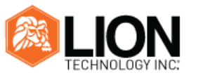 Logo of Lion Technology Inc., featuring a lion's head in an orange shield and the company name in black text.