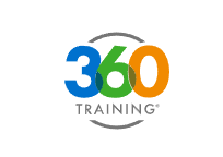 360 Training logo with colorful text and circular design.