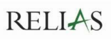 RELIAS logo with stylized letter A in green
