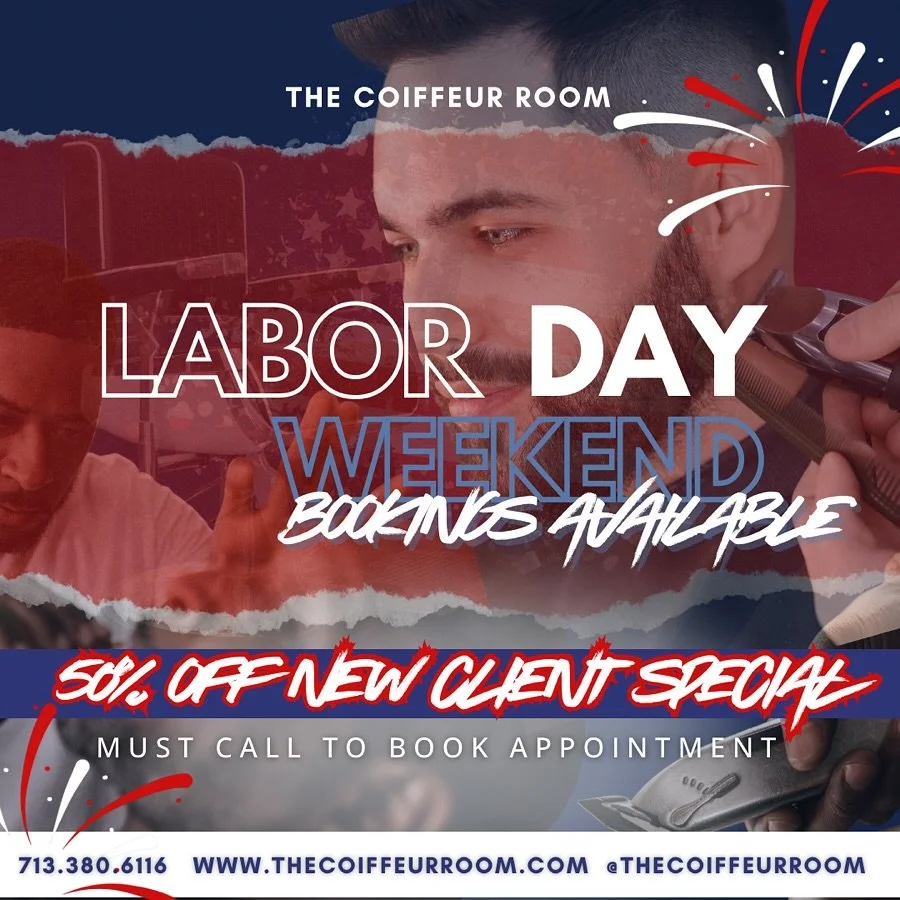 Fire 🔥 cuts for the long weekend!
Labor Day Weekend bookings are open, secure your spot today and step into the holiday looking sharp 💈✂️#laborday #labordayweekend #houstonbaber #houstonbarbershop