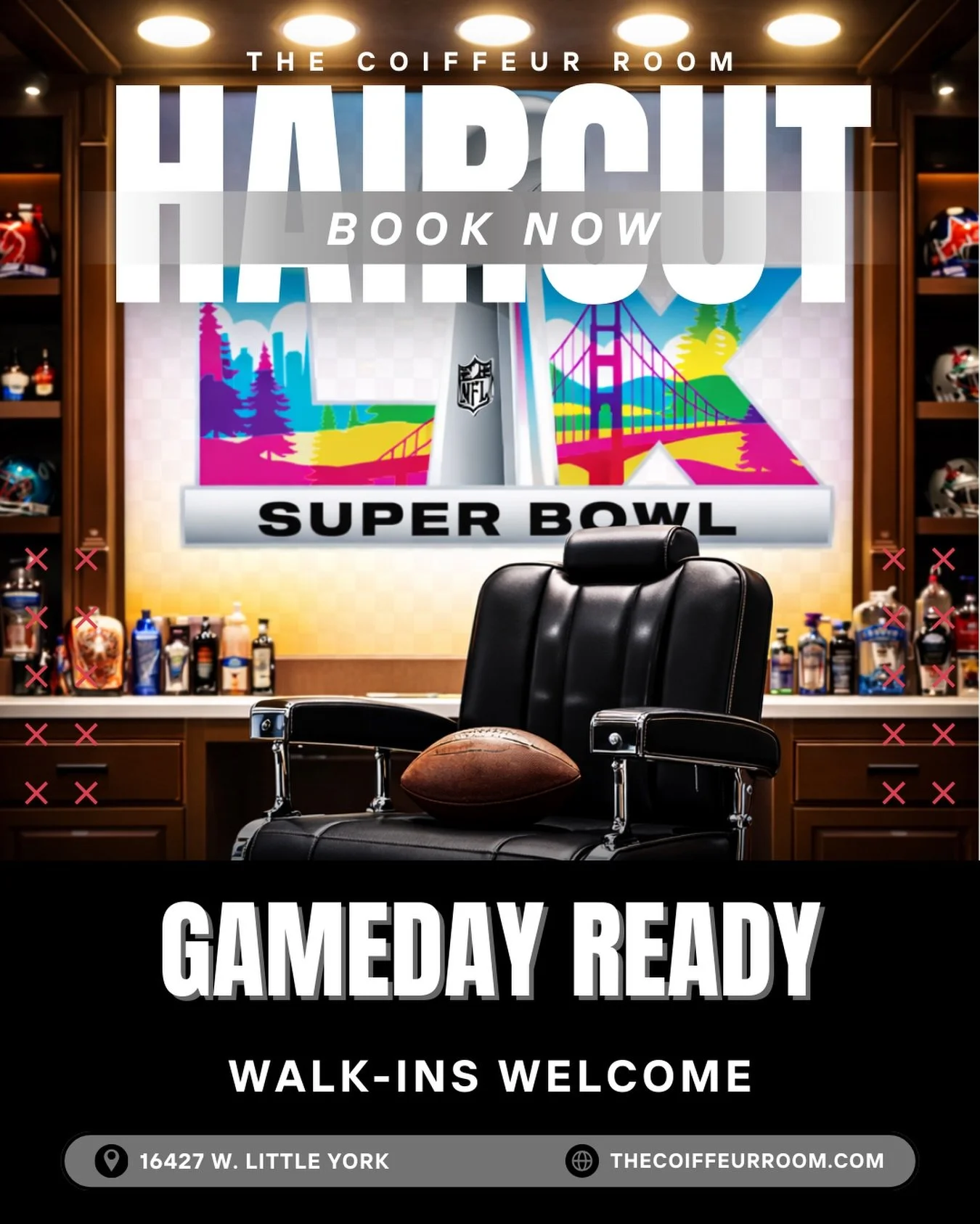 You ready???? Open on SUNDAY!!! #nfl #football #haircut