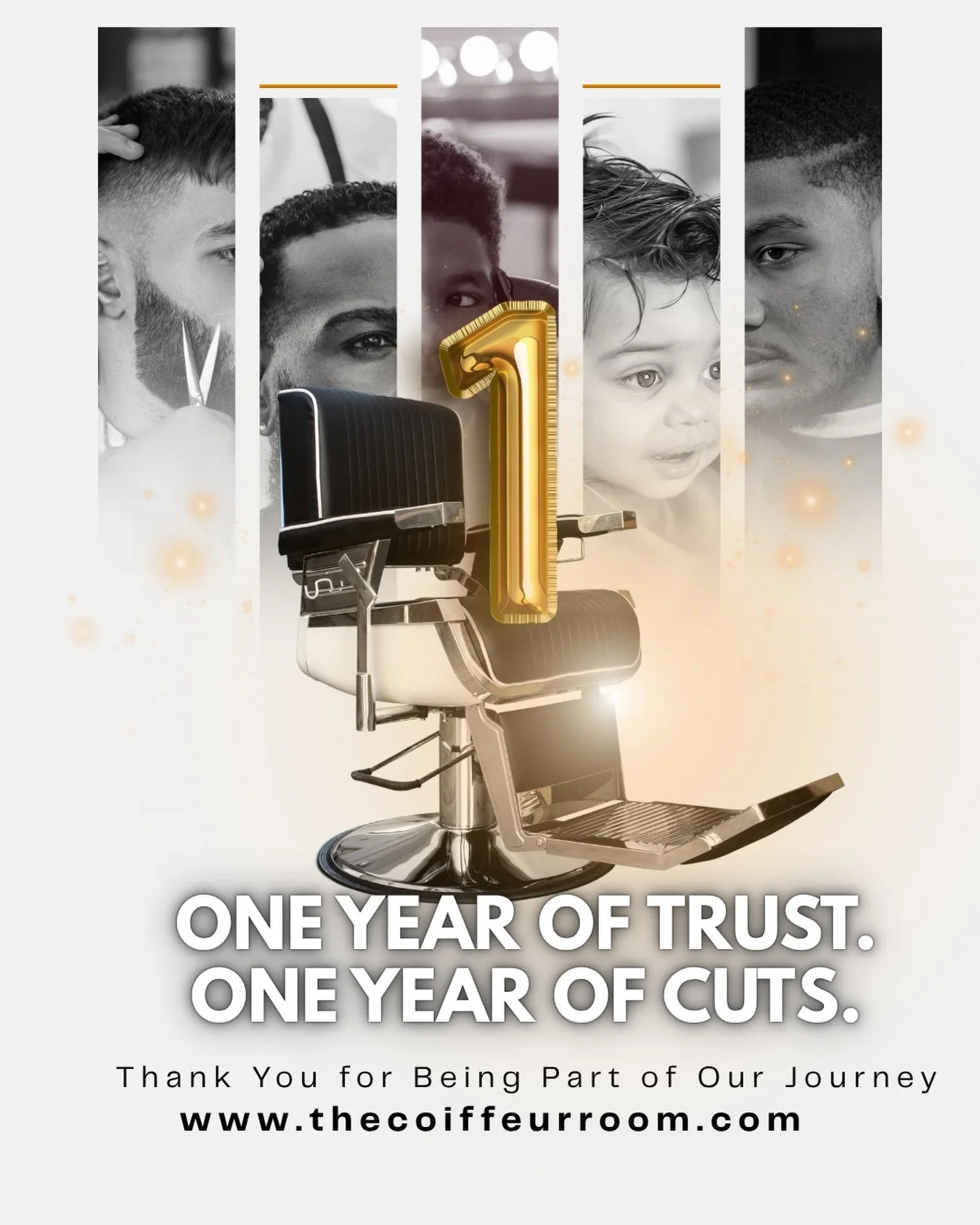 One year down, and we&rsquo;re just getting started.

Thank you to every client, family, and supporter who trusted The Coiffeur Room this past year. From fresh cuts to unforgettable conversations, every appointment has helped build something special.