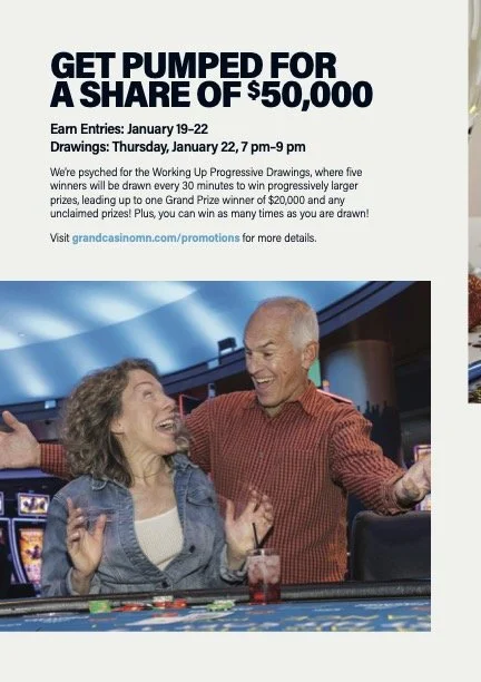 Grand Casino Hinckley Gazette Page 4, secondary drawing.