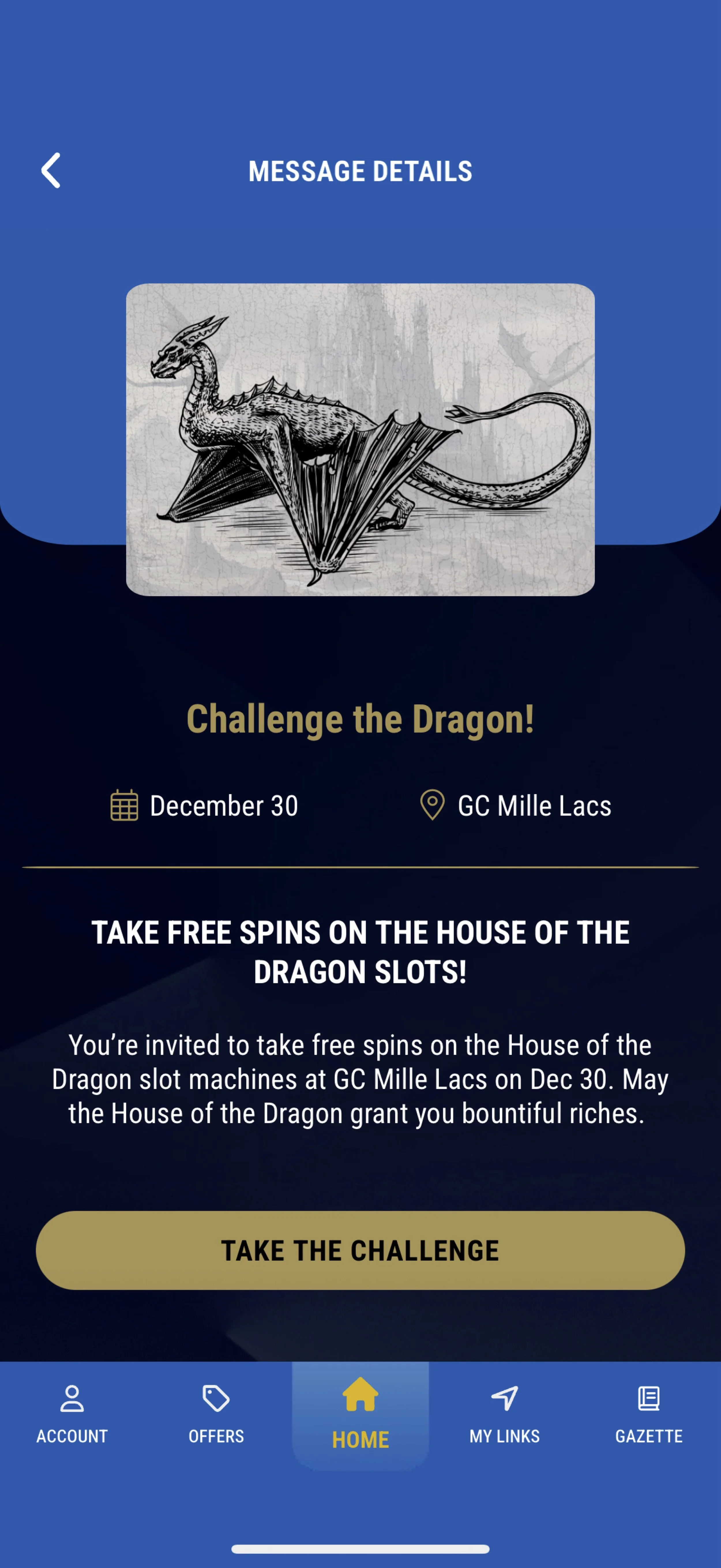 House of the Dragon Push Internal Message - iOS