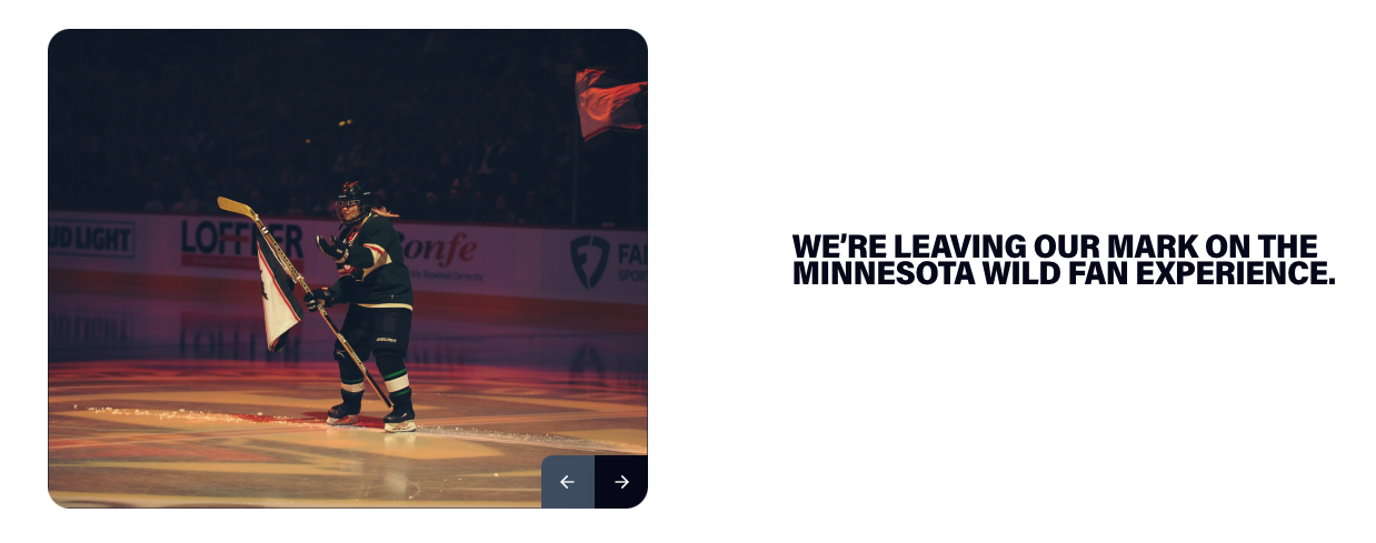 Photo carousel on the partnership landing page.  