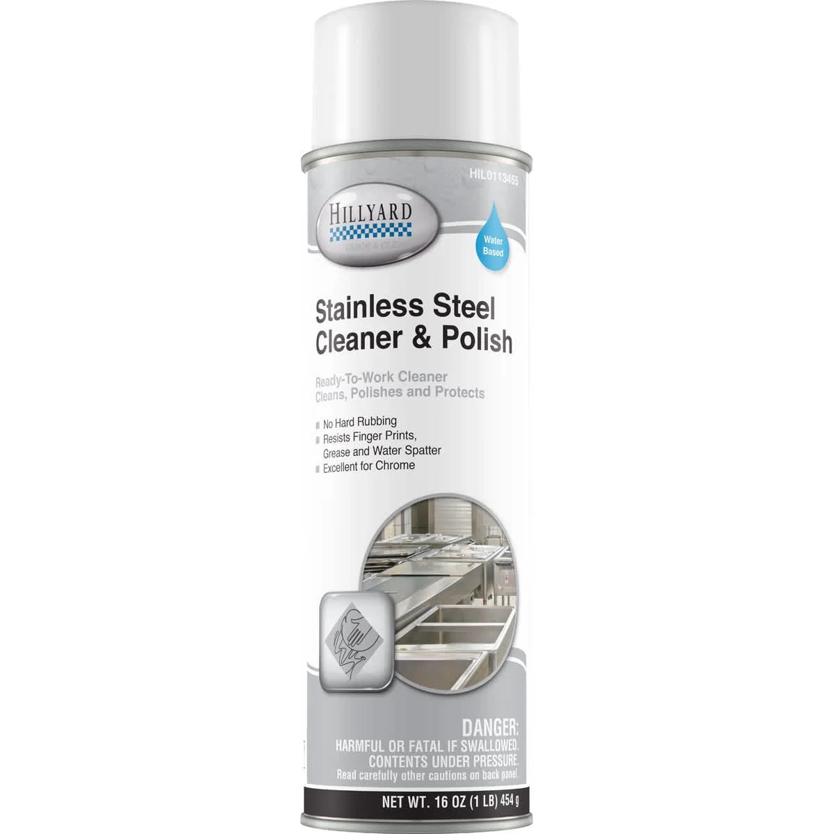 Hillyard Quick and Clean Water-Based Stainless Steel Cleaner & Polish