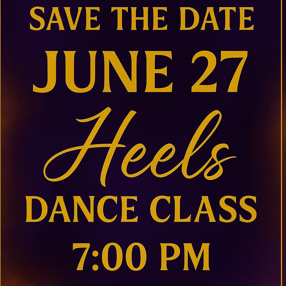 Save the Date 💋
She&rsquo;s back &mdash; and it&rsquo;s giving therapy in heels.

✨ Friday, June 27th
🕖 7 PM
Release Heels Class

Come move, release, laugh, shift energy, and turn all that pressure into power.
You bring the energy, we amplify it.
?