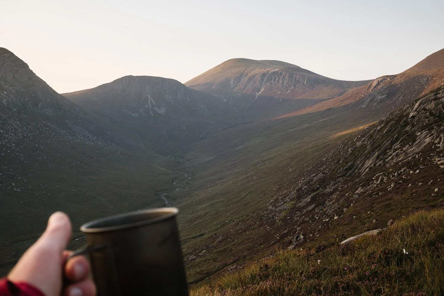 Coffee with a view of Annalong Valley