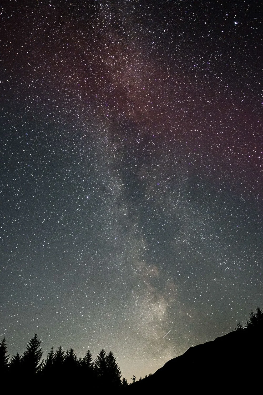 Milky Way at White Laggan Bothy in Galloway forest park in Scotland