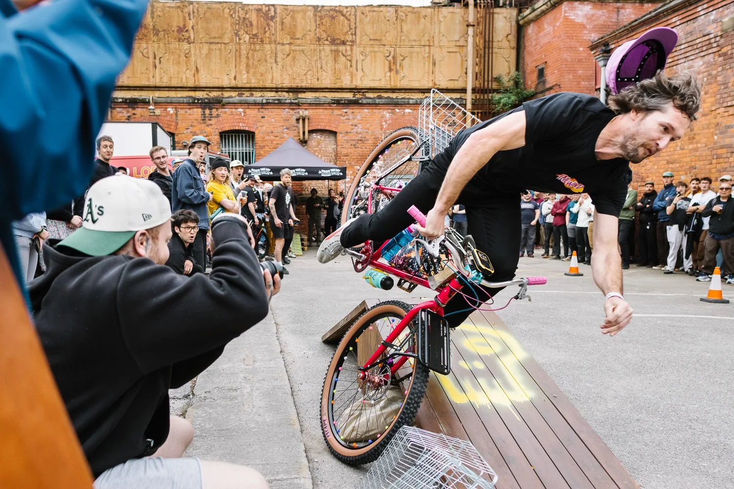 Crash from Bespoked 2025 Apocalypse build off race in Manchester