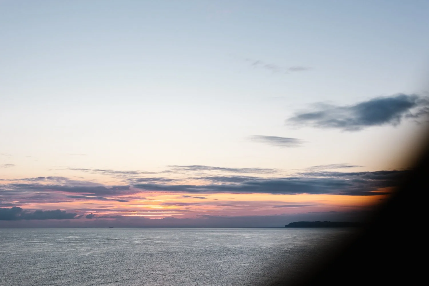 Sun rising behind Rathlin Island