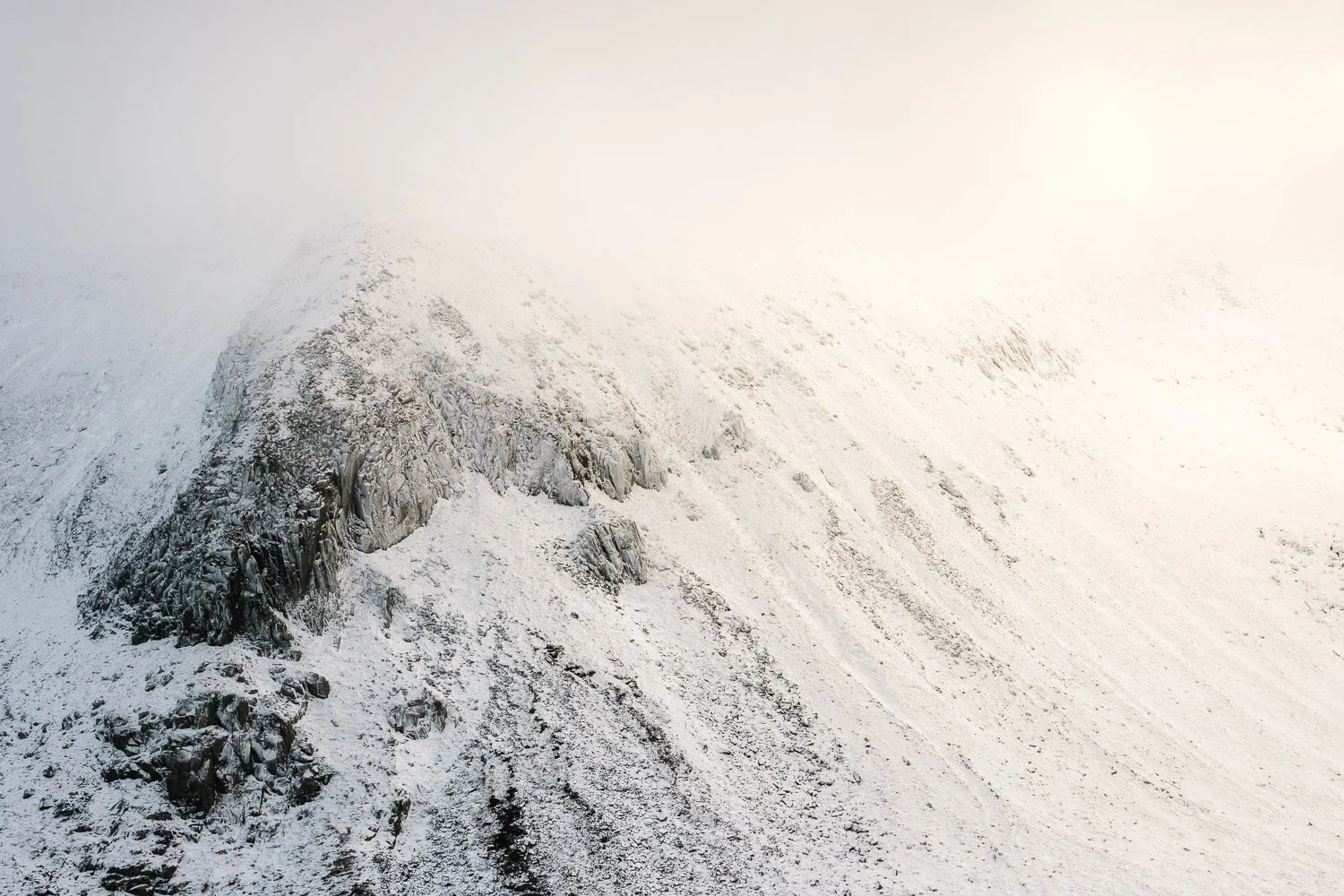 Slieve Donard in Mourne mountains in heavy snow