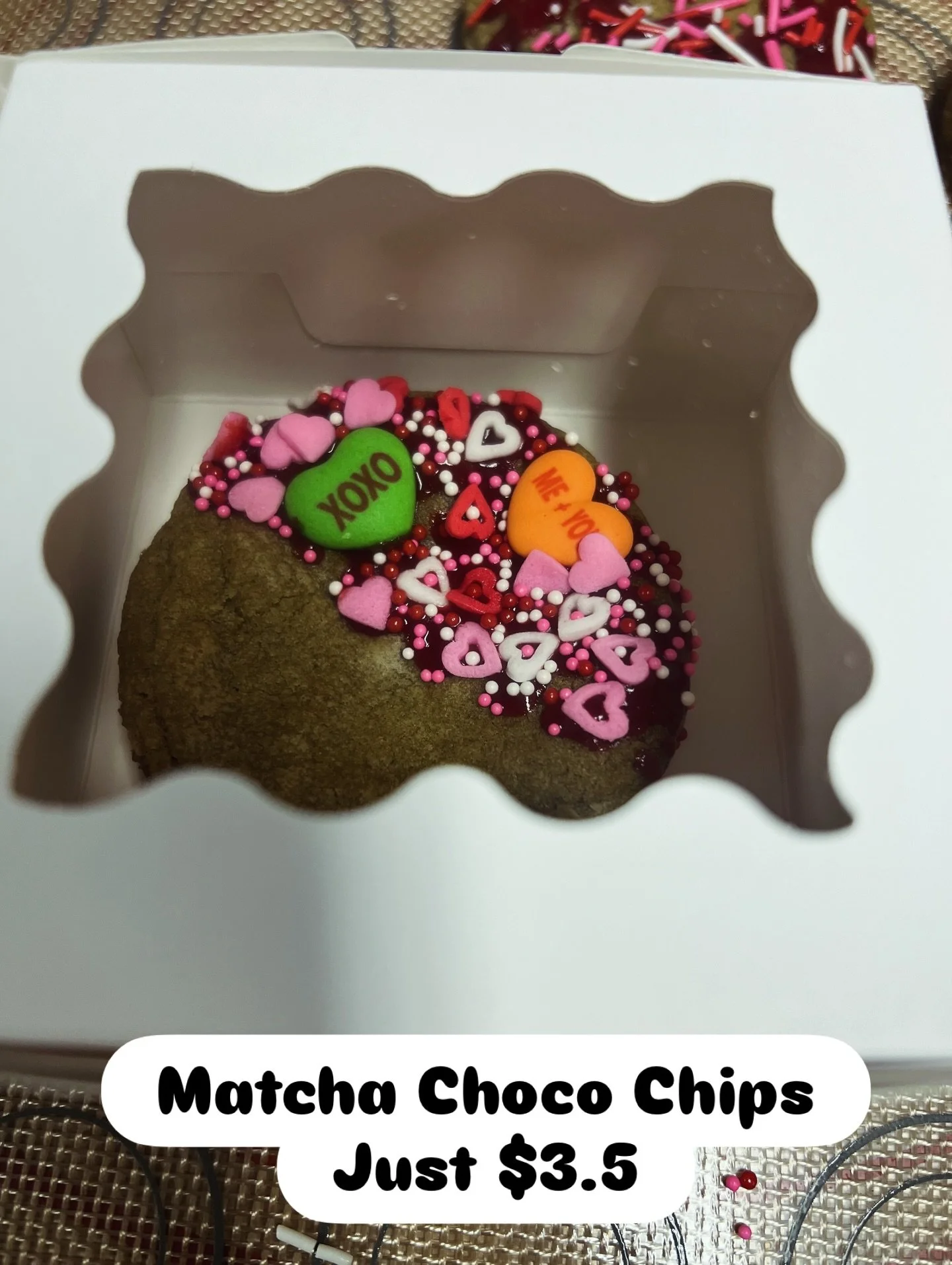 Cookies 🍪 Cookies 🍪 Matcha 🍵 just $3.5 #kitchengoals  #bakingcookies #valentinecookies