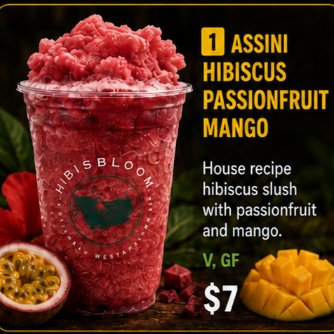Assini Hibiscus Passionfruit Mango Slush