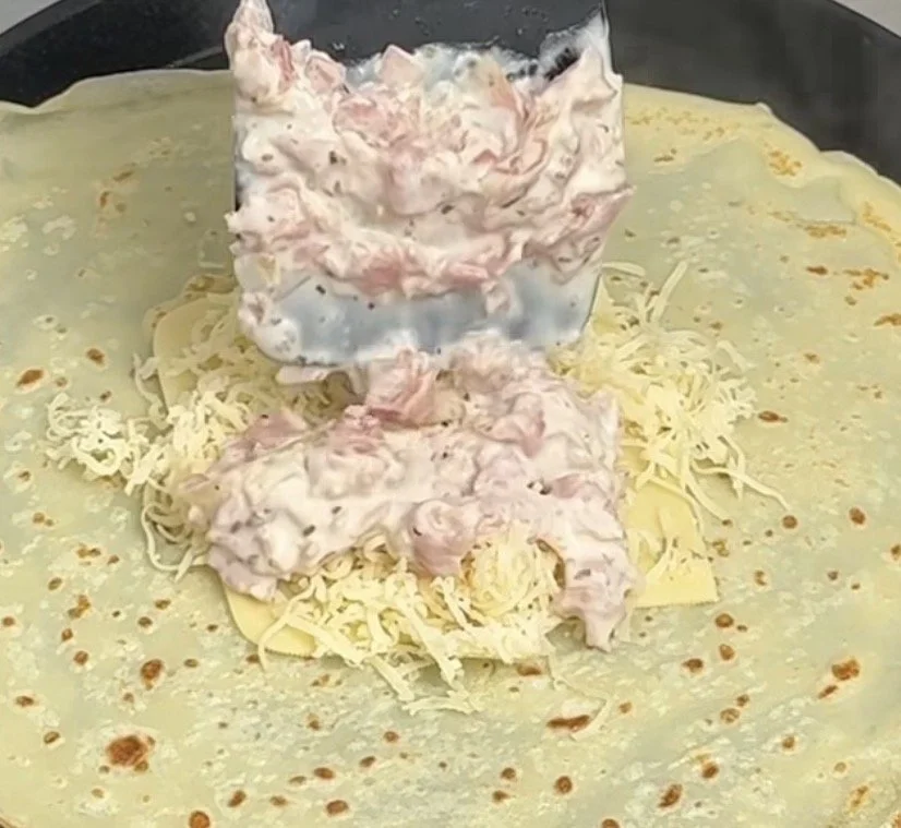 Golden Savory Crepe Wrap