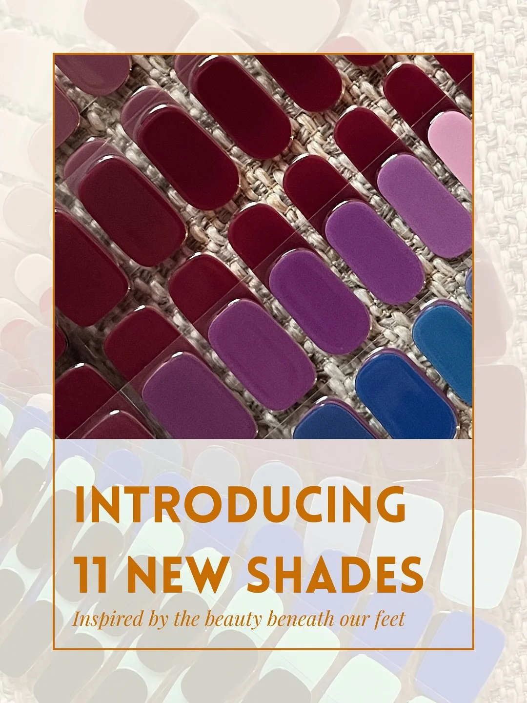 11 new shades are here from the Grounded Collection🌿
Semi-cured gel nail wraps in soft neutrals, bold earth tones, and everything in between. 

Designed for everyday wear and easy at-home application.
Salon-quality nails, made simple.
Find your 
