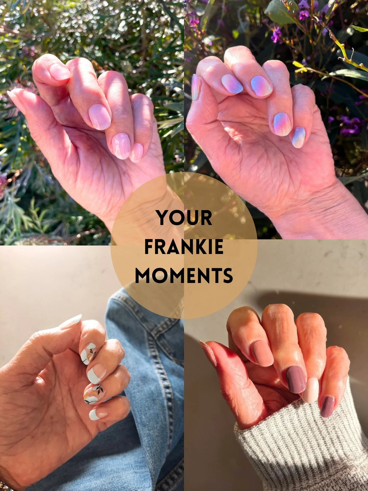 Santa is 70 and absolutely loves her Frankie wraps 🤍

She finds the application relaxing, the removal easy, and loves being able to choose from so many colours and designs. No salon appointments. No fuss. Just nails that make her feel good.

If Sant