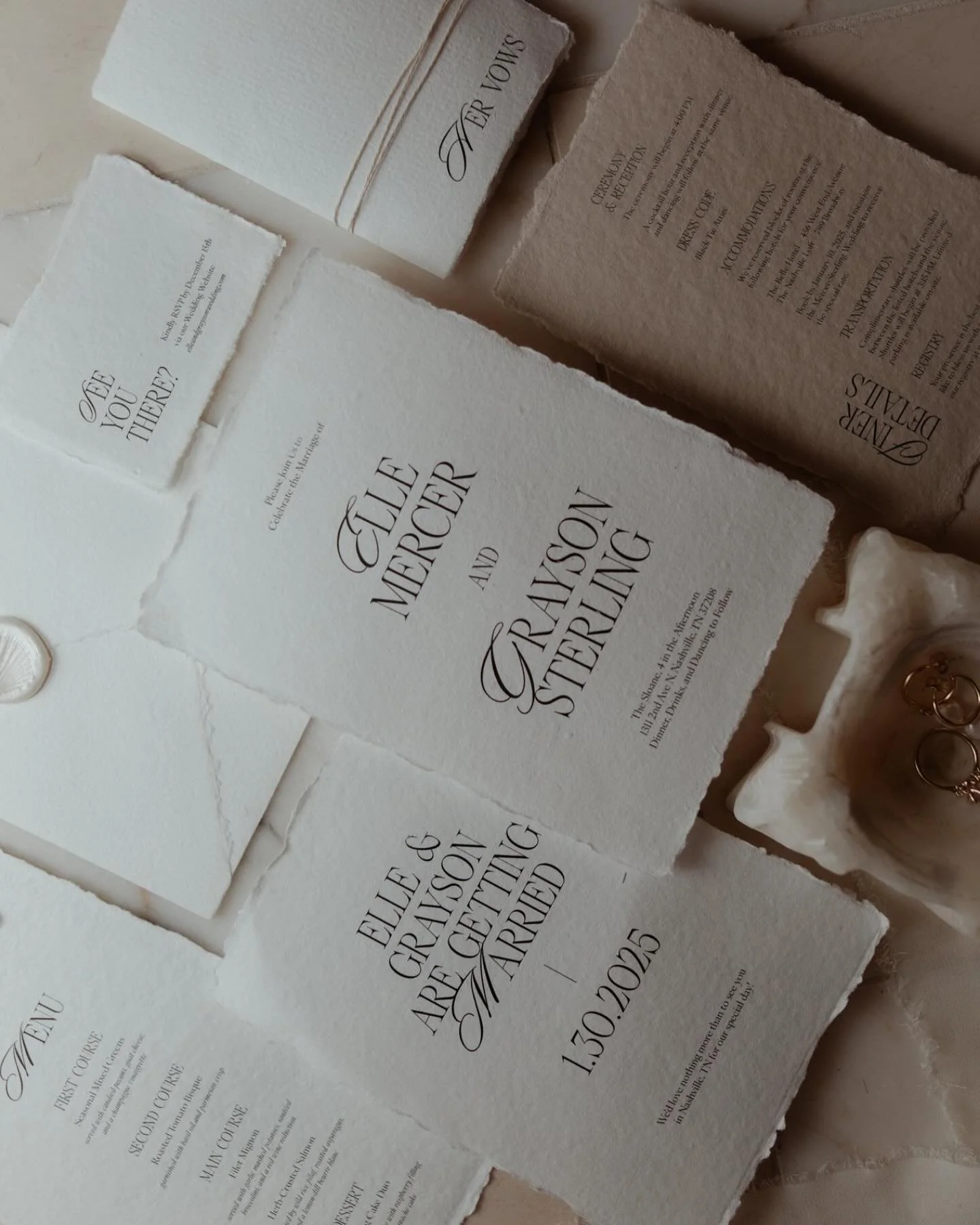 From fonts to florals, every detail matters 🤍🦪 your wedding invitation is the first glimpse your guests get into your big day ✉️ it sets the tone, tells your story, and builds excitement. Let&rsquo;s make it unforgettable!