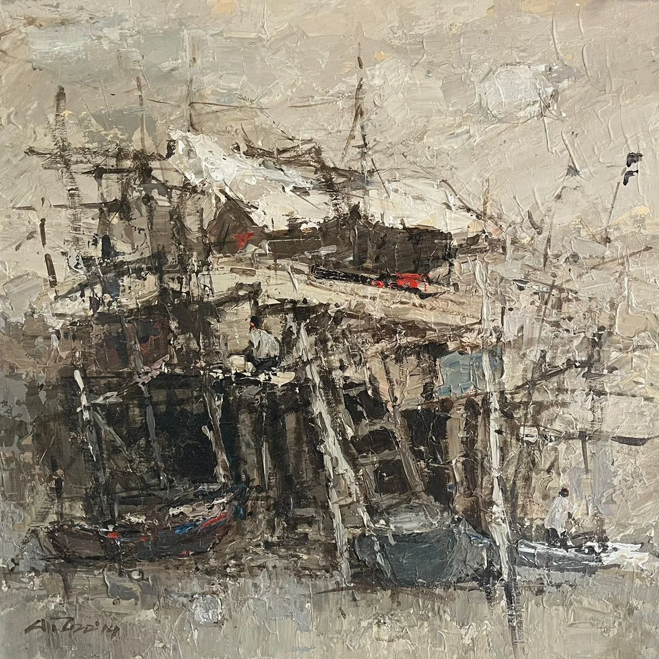 Lantau Island, acrylic on canvas, 80x80cm, 2014