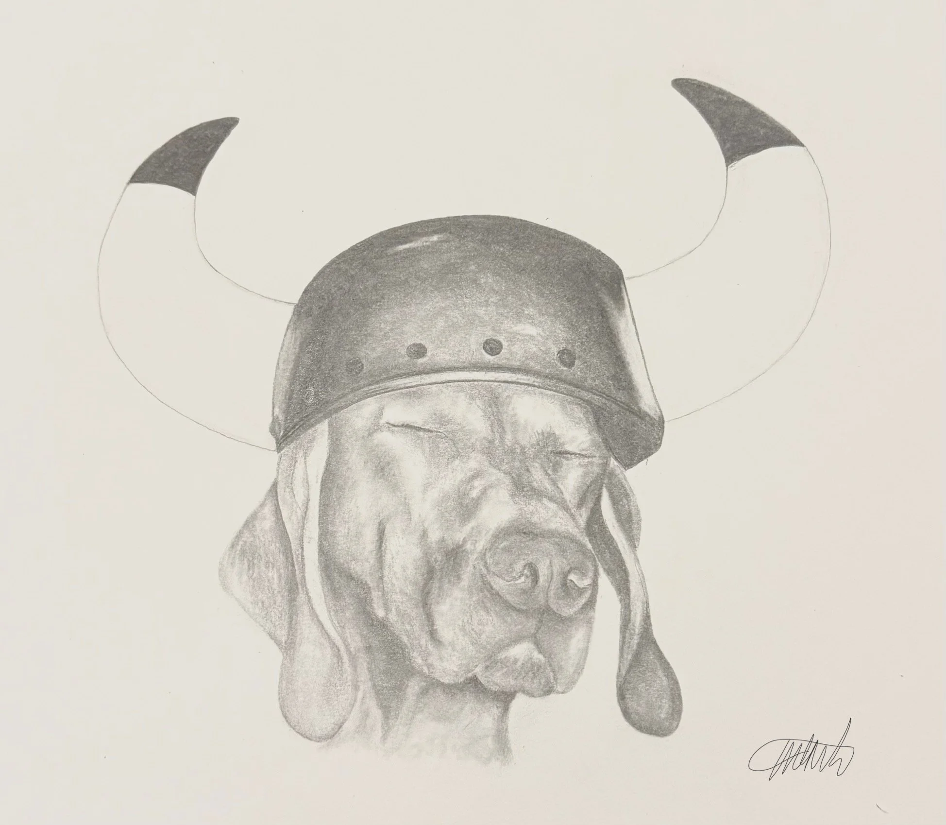 Limited Edition Viking Vizsla Print