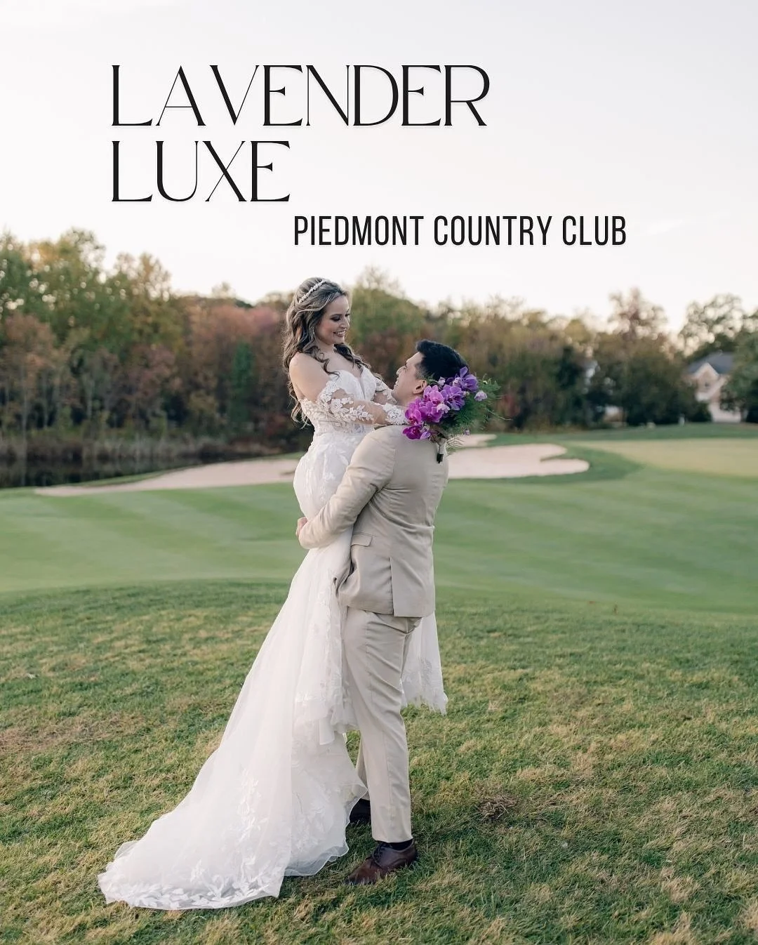 Piedmont Country Club delivered the dreamiest backdrop for this stunning wedding. The soft lavender reception details paired with an unforgettable sunset magic through the lens. #virginiaweddingphotographer #virginiaweddingvenue #virginiacountryclubw