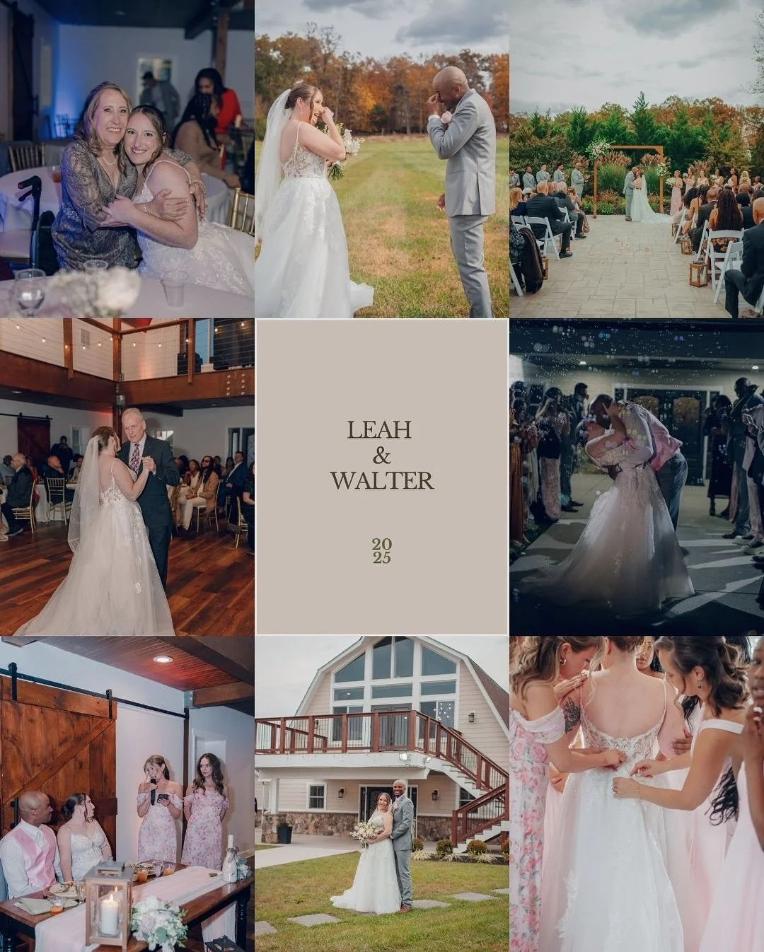 A beautiful wedding day at @halcyonwatsonloudoun , Leesburg, VA. Congratulations Leah and Walter!

This weekend&rsquo;s celebration was nothing short of magical &mdash; surrounded by the warm hues of fall, heartfelt emotions, and pure love. 🍂❤️
Ever