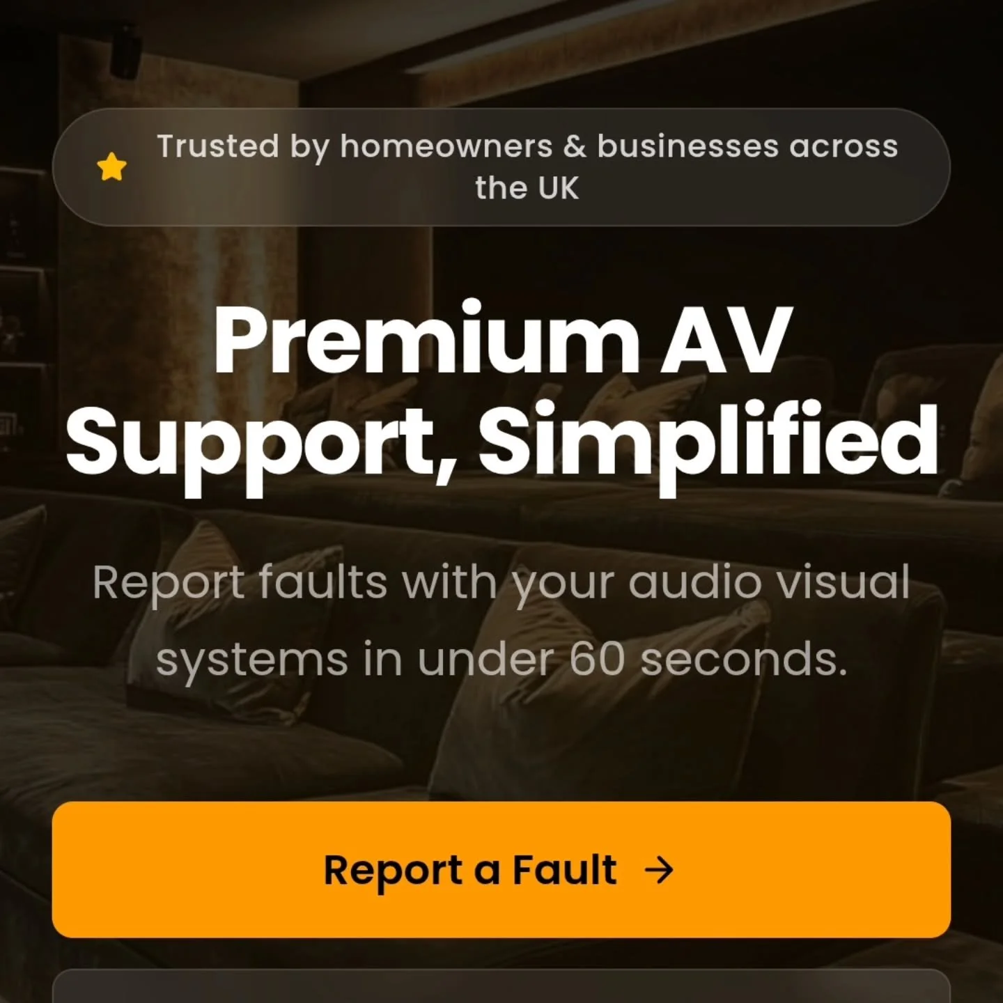 We hear it all the time, the old AV company fitted the kit, invoiced, and vanished.
Not how we work.
Every install comes with proper aftercare, backed by our own app. Clients raise a ticket straight to the team, add photos and notes, and track the wh
