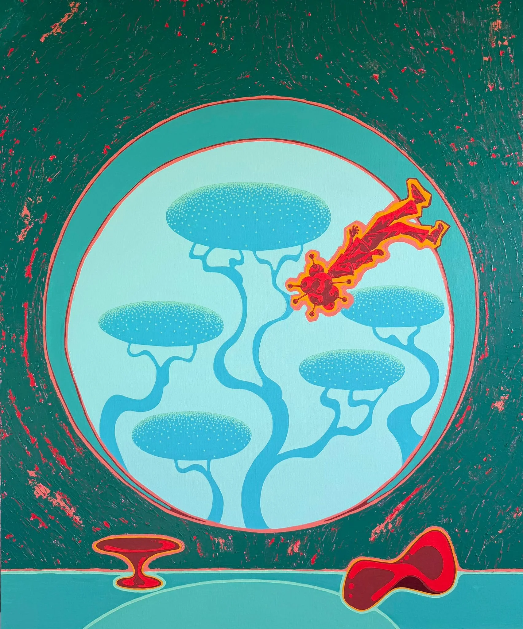  Going in circles  2026 acrylic on canvas  100 x 120 cm