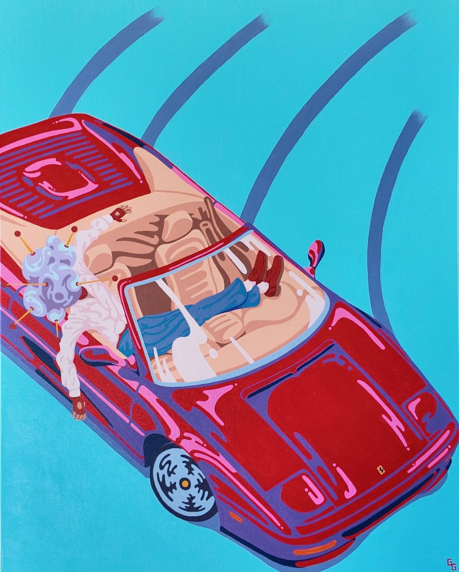  Cruising  -  SOLD  2026 acrylic on canvas  80 x 100 cm