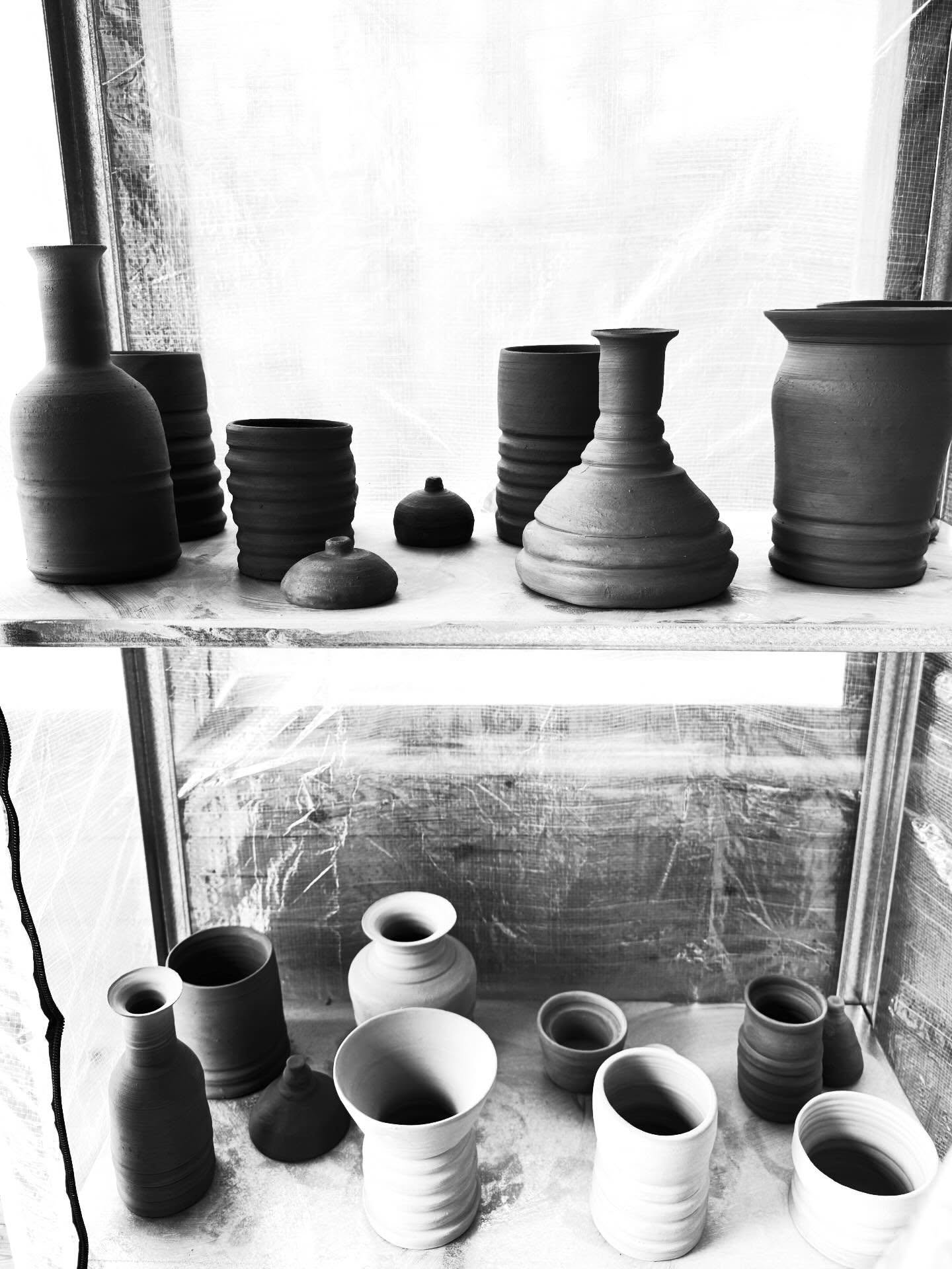 Trialling some new forms! These are trimmed and pending bisque firing. 

#ceramics#pottery#greatpotterythrowdown#craft#handmade