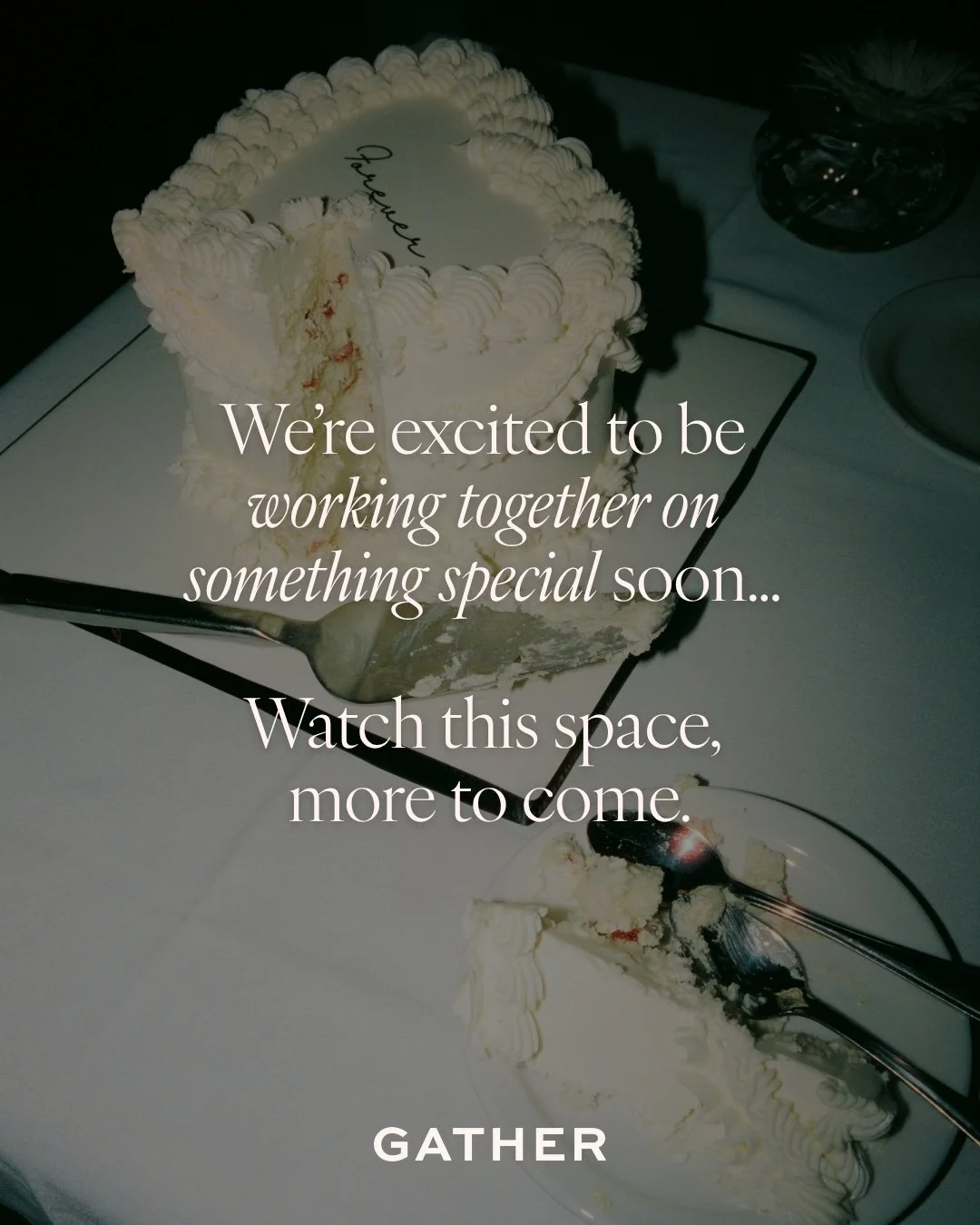 An image of a wedding cake and to promote Gather as a member of MNT and the Book Of Love Directory