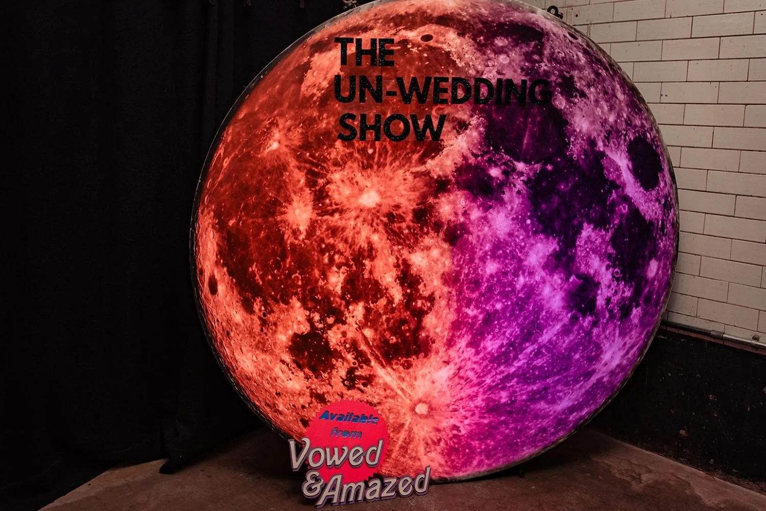 A light up planet available to hire from Vowed & Amazed.