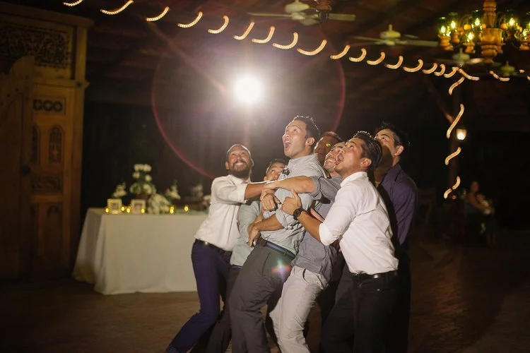A group of revellers at a wedding celebration organised by The Experiential Wedding.