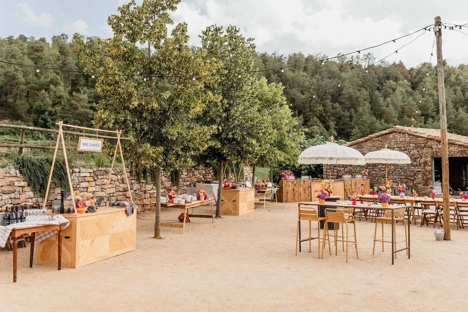 Outdoor details at 'This Must Be The Place' in the Spanish Hills of Barcelona.