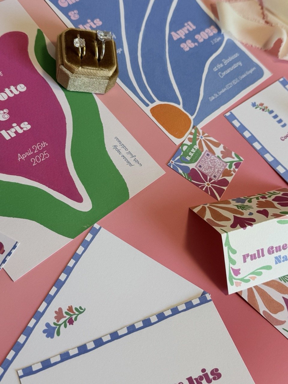 A colourful wedding stationery suite by Bruna Andrade: Studio | Book of Love Directory — Make New Traditions