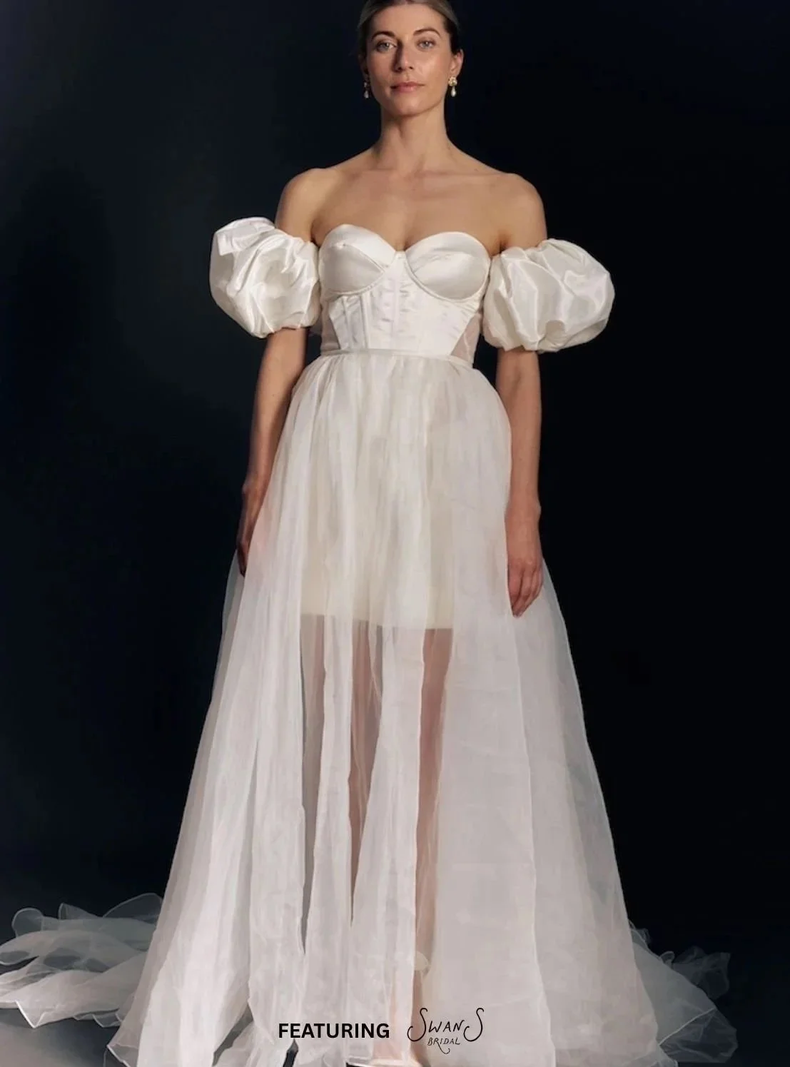 A unique wedding dress by Swans Bridal 