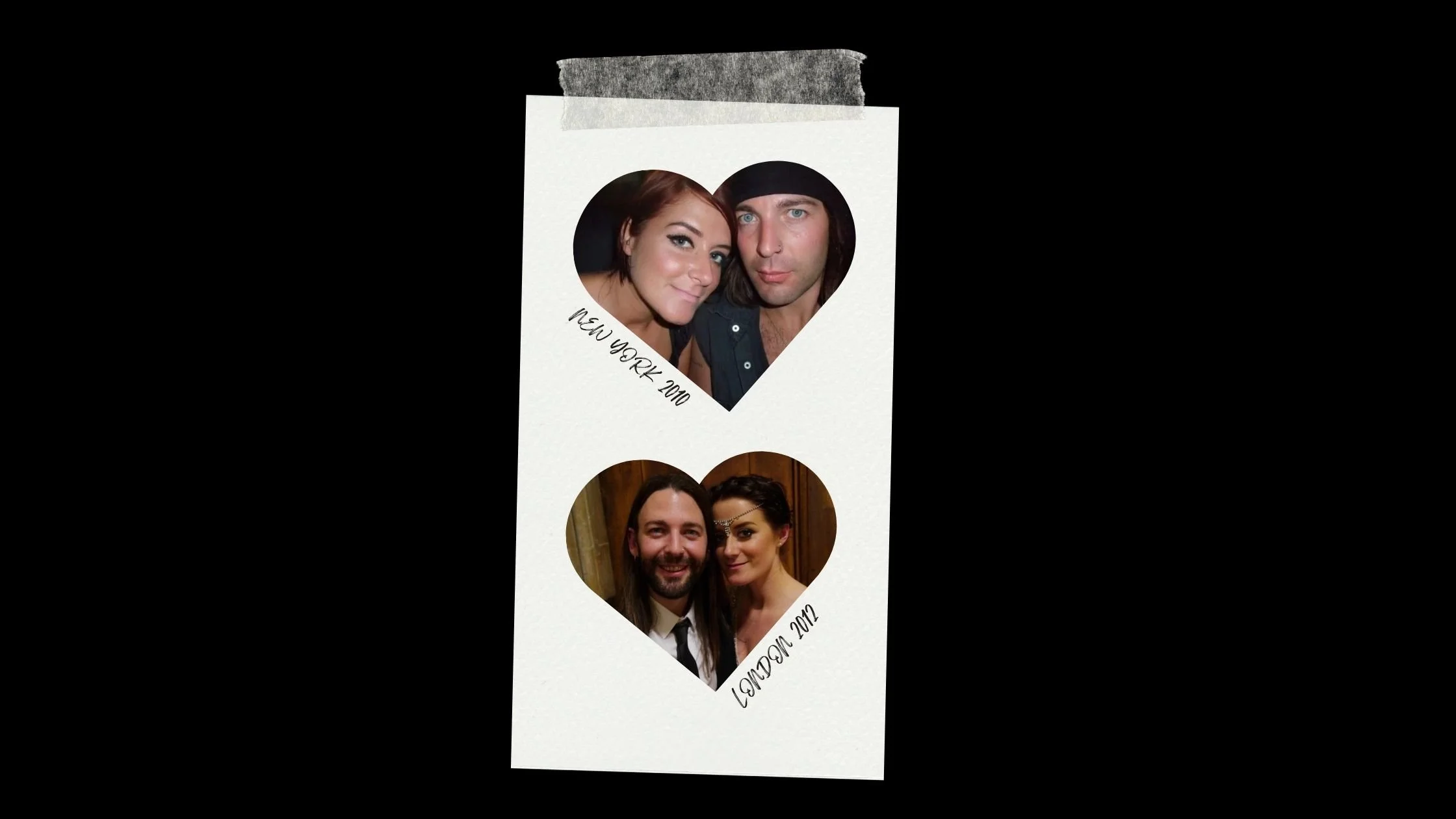 2 heart shaped photos of Ben and Melissa, founders of MNT and MNT Live.