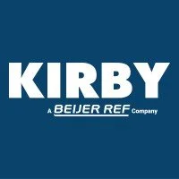 Kirby and Beijer Ref logo on a blue background