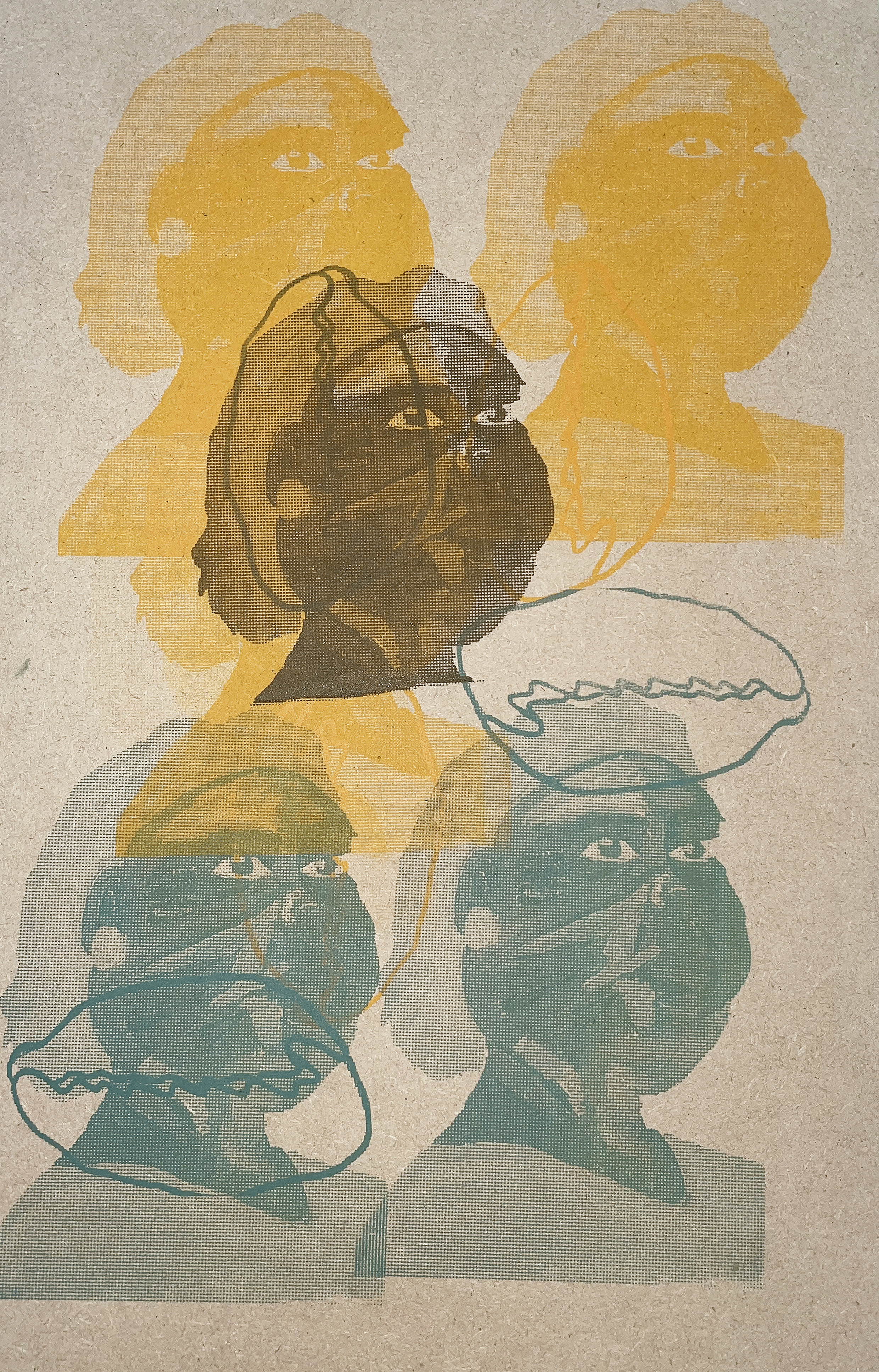 "Maame", 2024 screen printed on MDF board.
20x30