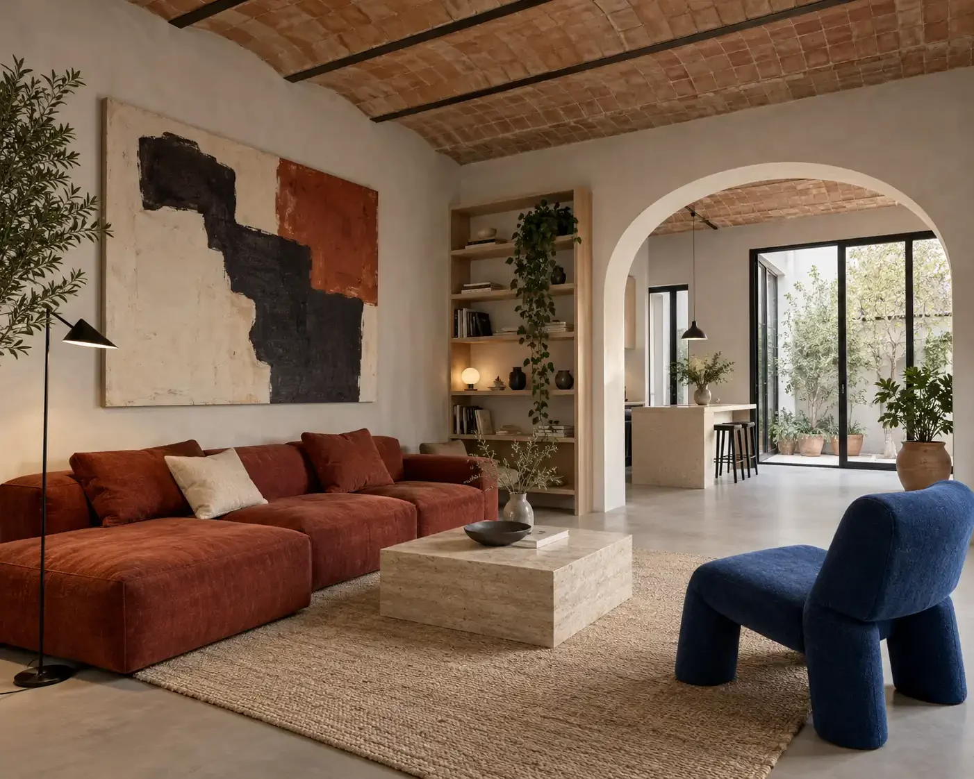 Contemporary luxury apartment interior in Gràcia, Barcelona