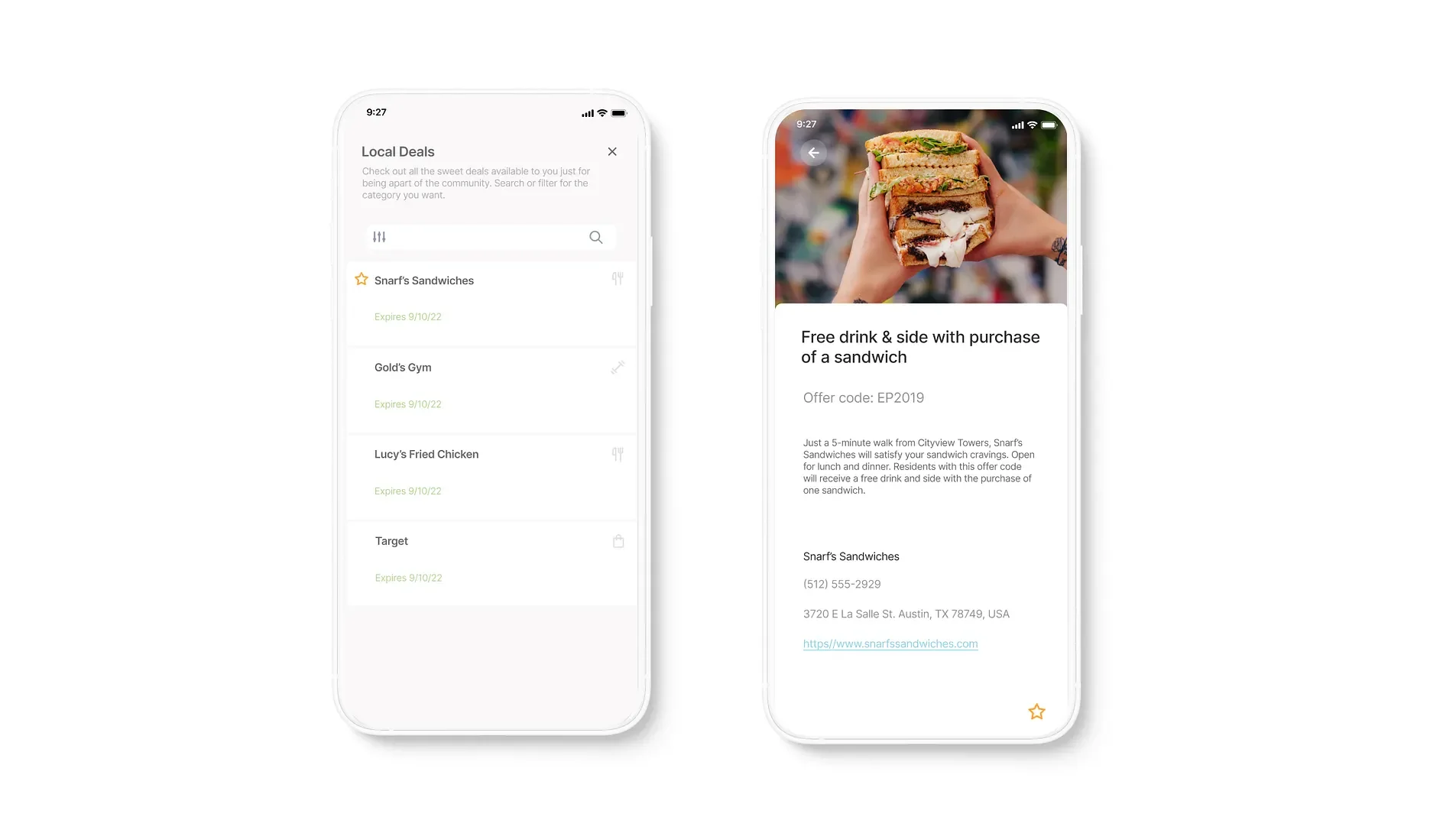 RentCafe Resident app local offers feature redesign connecting residents with neighborhood deals, community perks, and lifestyle-driven recommendations.