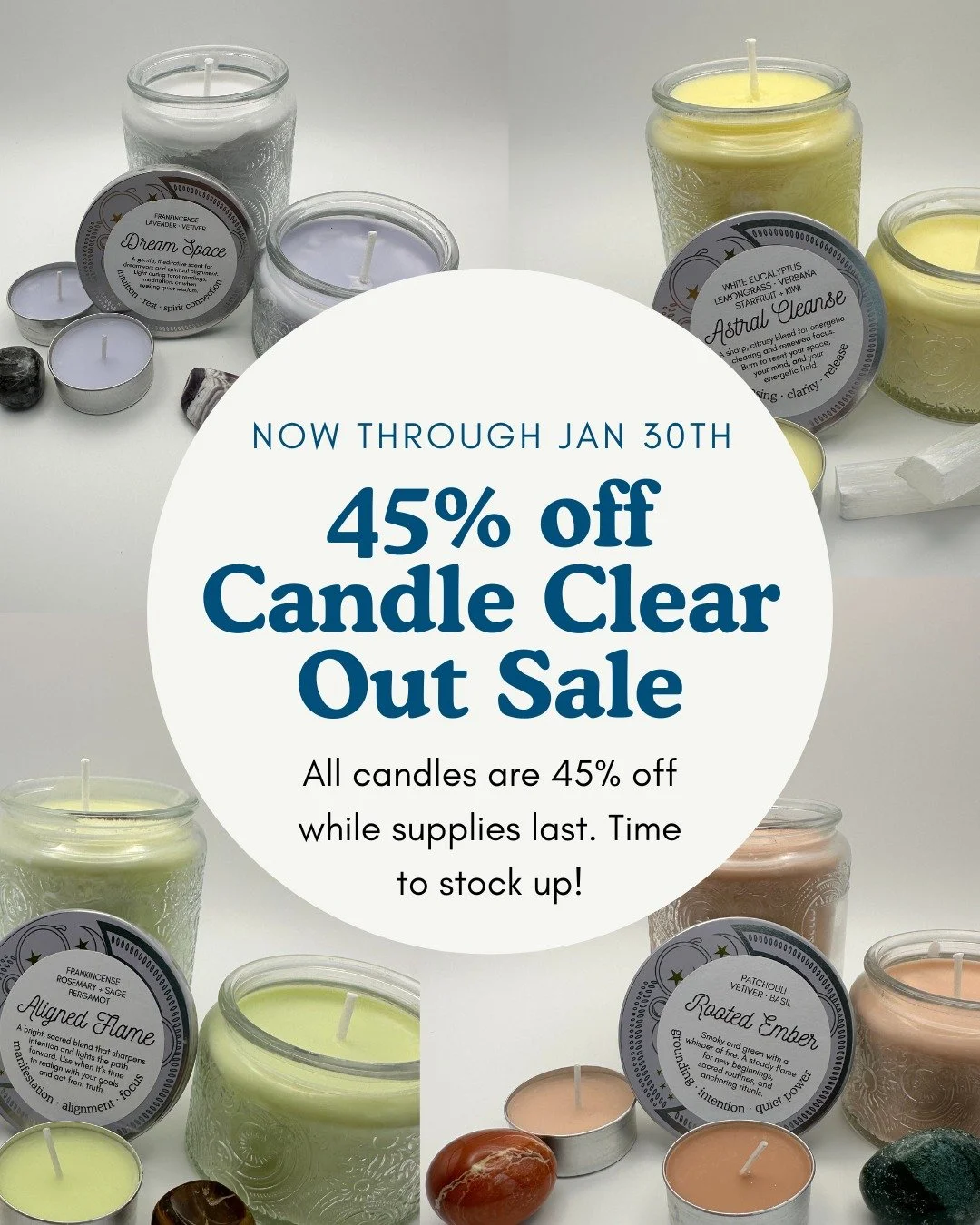 For all of your New Year's ritual needs, candles are 45% off through January 30, 2026. Plus, enjoy free shipping on all orders over $30.

#ritual #witchy #candles #handmade #shoplocal #astrology #manifestation #intention #tarot #magic #witchcraft #on