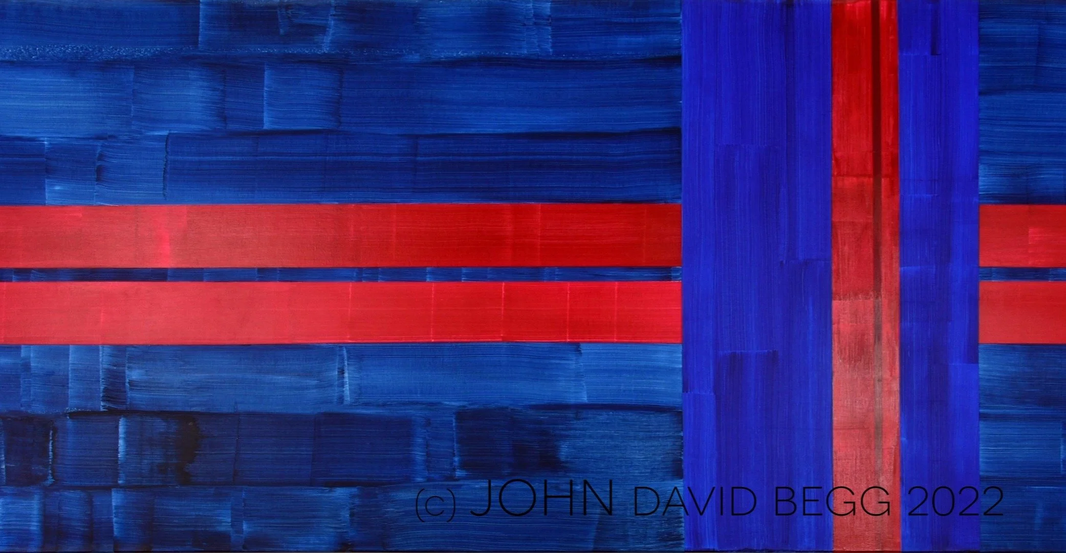 Polarisation
80 &times; 185cms / 31 1/2 &times; 73&ldquo;
Acrylic on canvas, 44mm deep box frame frame, satin varnish
2022

https://johndavidbegg.co.uk/shop/work/p/linear/polarisation