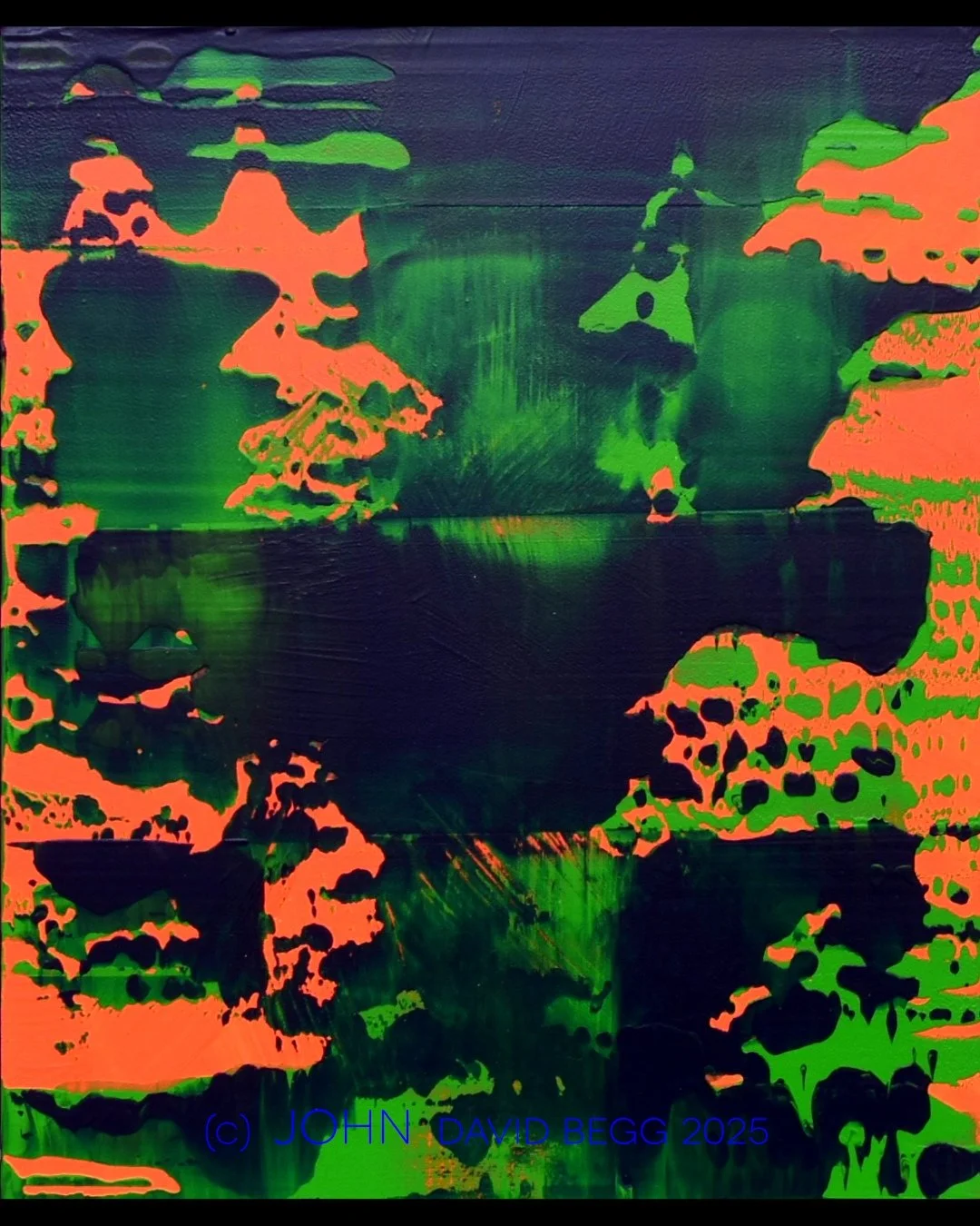 SOLD at exhibition
Archipelago
24 &times; 30cms / 9&frac12; x 11&frac34;&rdquo;
Acrylic on birch plywood board
2025

https://johndavidbegg.co.uk/work 

The first in a series of abstract paintings exploring colour contrasts with green. Water and envir
