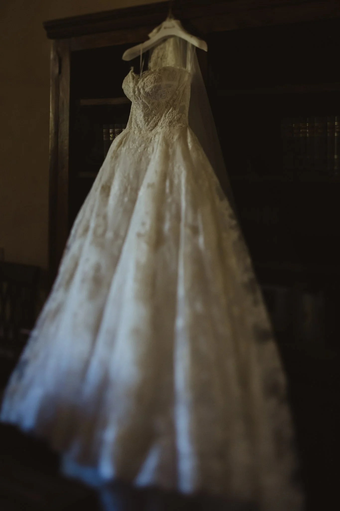Detailed view of Zuhair Murad bridal gown during an Italian destination wedding.