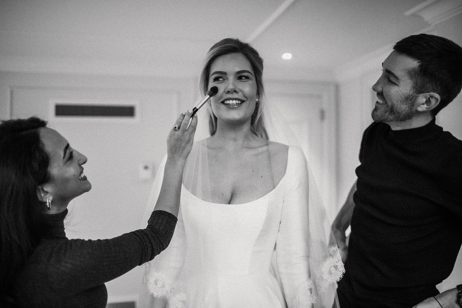 Wedding day hair and makeup look created for a winter bride in Amsterdam.