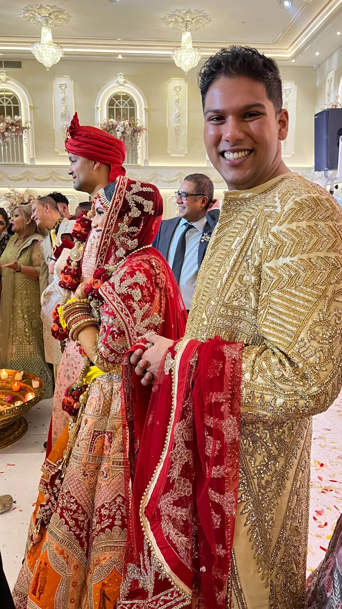Traditional Indian wedding rituals taking place in Rotterdam.