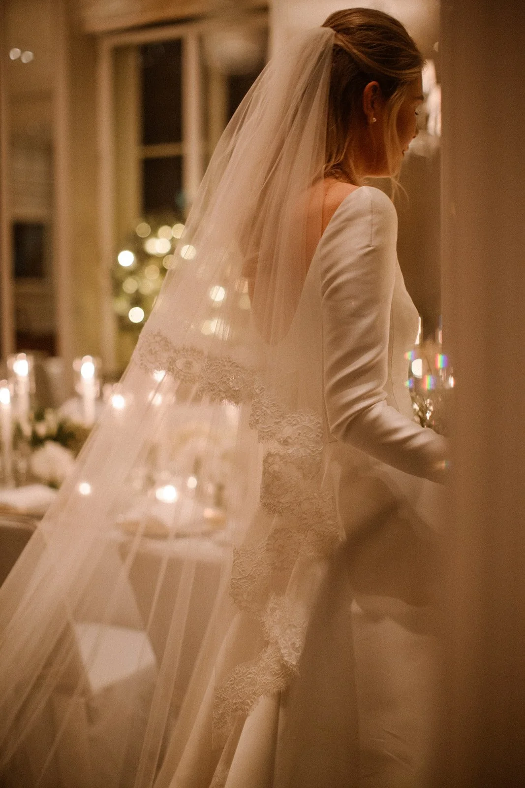 Intimate vow ceremony moment for couple at winter Amsterdam wedding.